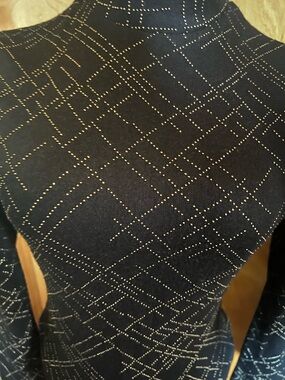 Dress the Population Black Dress with Gold Stud Grid